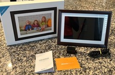 Dragon Touch Classic Digital Picture Frame - 10" Inch Frame - Brown  White