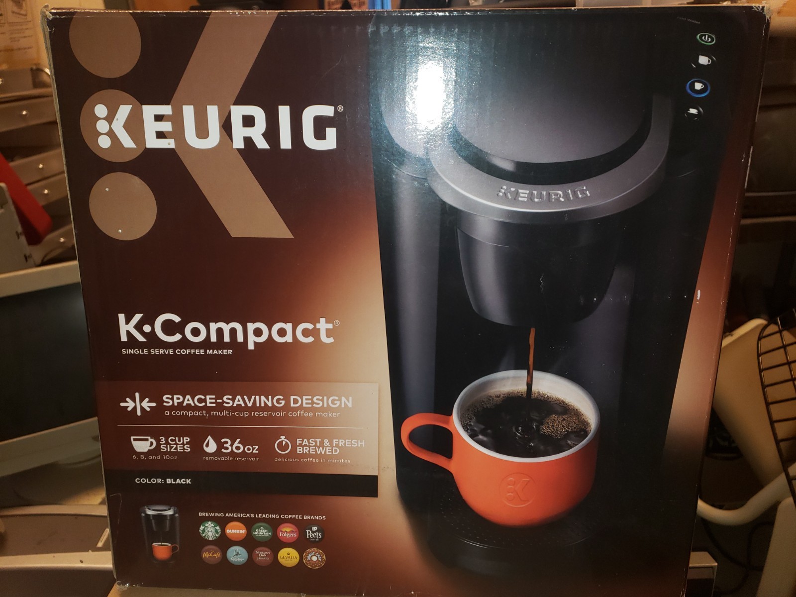 Keurig K-Compact Single-Serve K-Cup Pod Coffee Maker, Black