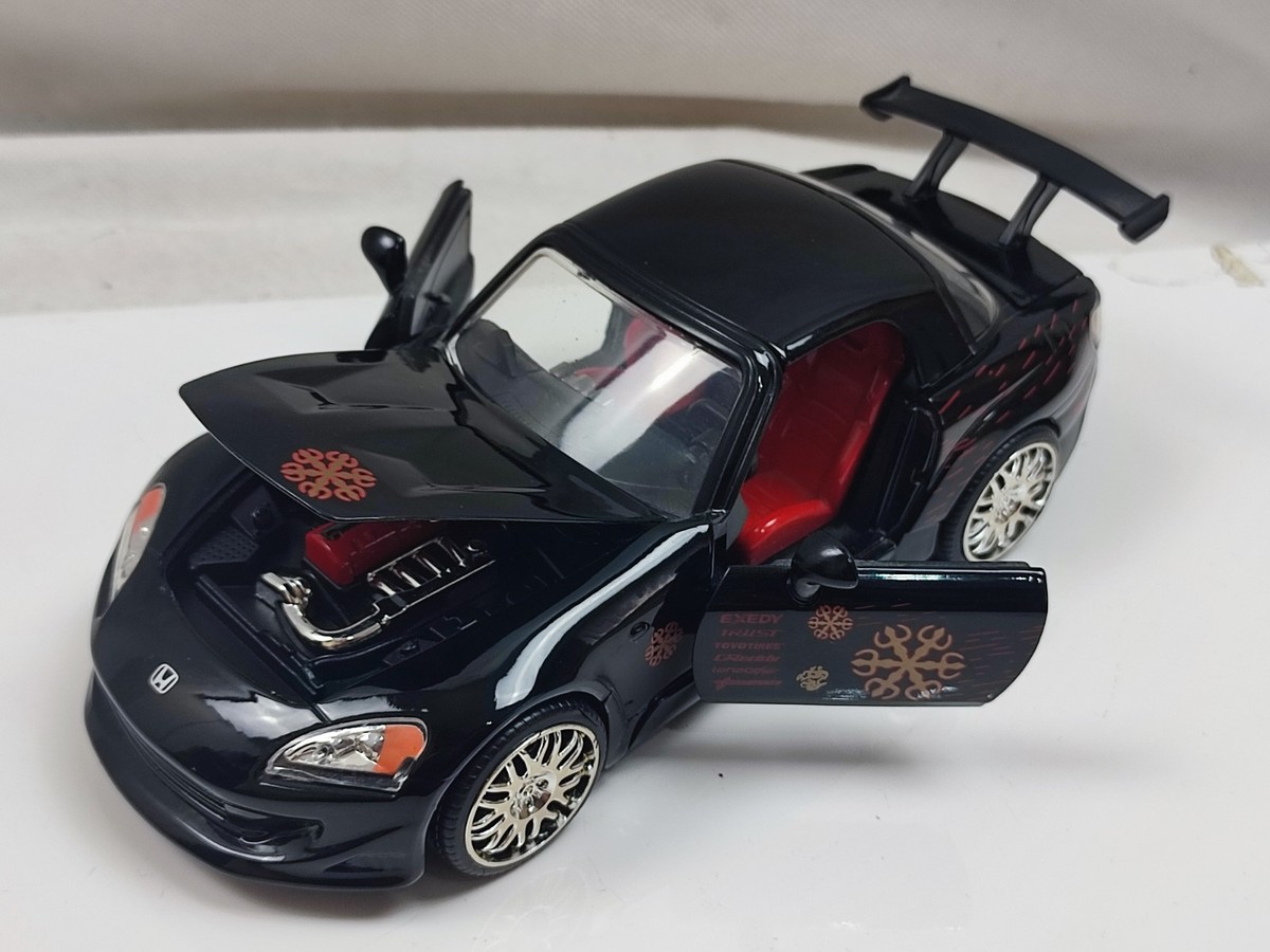 JADA 1/24 1999 HONDA S2000 Black Fast Furious Jonny Trans JDM