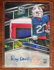 2024 Spectra Ray Davis /75 4 Color RPA RC Auto Rookie Bills