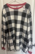 NWT PJ Place Plaid Ladies Night Shirt, Gown 100% Cotton  Size XXL Pajamas!
