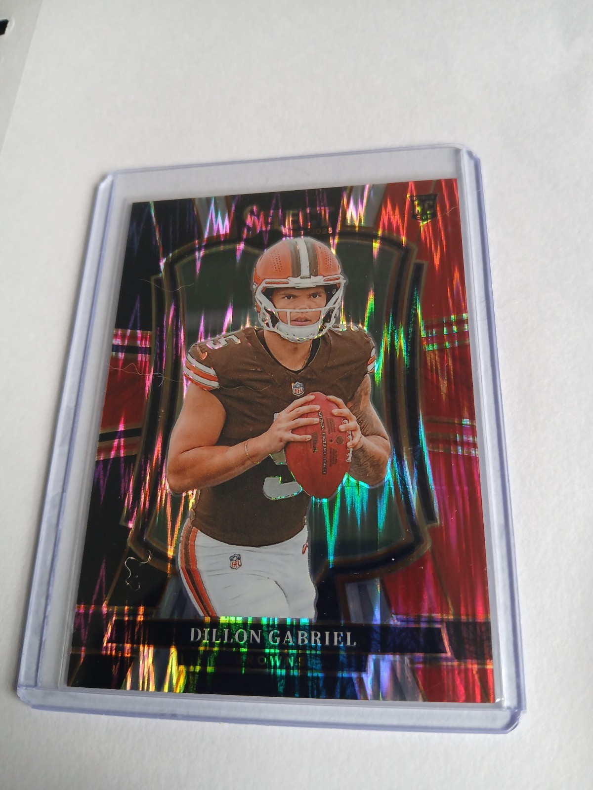 2025 Select Dillon Gabriel Premier Level #154 Black & Red Shock Prizm Rookie RC
