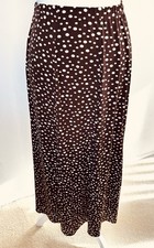 Dialogue Womens Large Maxi Skirt A-Line Polka...