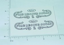 Pair Nylint Ford Econoline Fire-Rescue Van Stickers NY-038