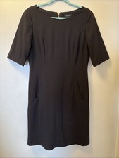 TAHARI Women’s Little Black Dress W/Pockets, Size 8 Academia Minimalist Work