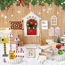 ROLLWAY 80 Stück Miniatur Wichtel Zubehör Baustelle Set, Weihnachten Wichtelt...