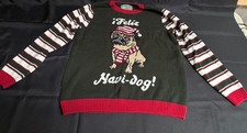 ugly Christmas sweater small womens sweatshirt sweater pug dog feliz navi dog