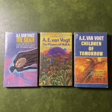 AE Van Vogt PB Book Lot - The Silkie + Players Of Null-A + Children of Tomorrow