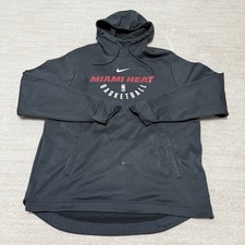 Nike Miami Heat Performance On-Court Practice Hoodie Gray Men's XL Basketball