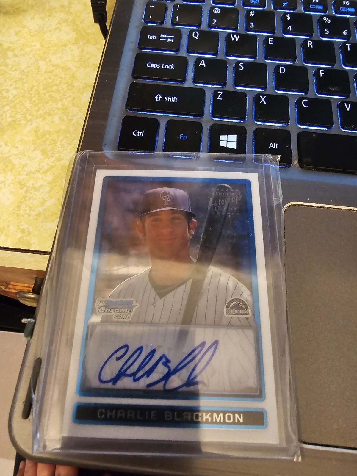 Topps 2009 Bowman Chrome Charlie Blackmon Autograph BCP121 Rockies