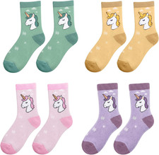 Kids Merino Wool Hiking Socks for Toddlers Boys Girls, 4 Pairs Warm Thick Therma