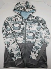 SIMMS Hoodie Camouflage Zip Up Mens Medium Hooded Sweatshirt Outdoor Fishing 