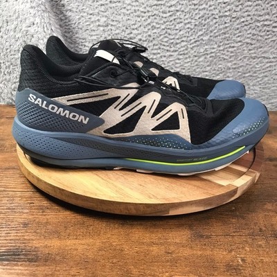 Salomon Pulsar Trail Sneakers Mens 13 Black/Blue Road Running Gym Shoes *Flaw