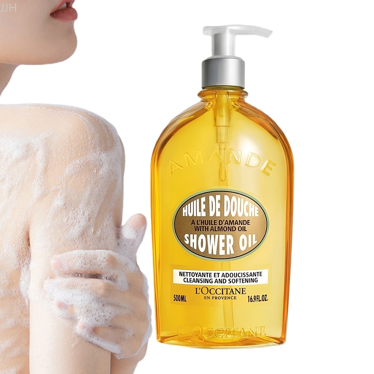 L'Occitane Almond Cleansing and Softening Shower Oil, 16.9 oz
