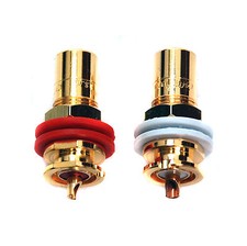 2pair RCA Jack Audio Female Gold Plated Connector CMC 816-UG  816UG 