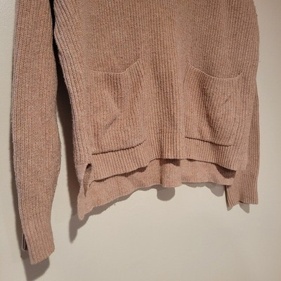 Madewell Women's Patch Pocket Pullover Sweater Beige Tan Size M Style J8782  | eBay