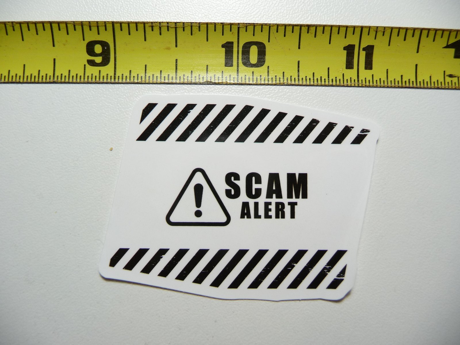 SCAM ALERT STICKER DECAL FUNNY JOKE GAG PRANK FUN