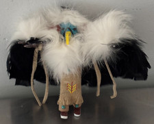 Kachina Signed Eagle Dancer Ornament Vntg Native American 4.5x6" FREE SHIPPING