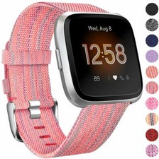 For Fitbit Versa / 2 / Lite Fabric Canvas Wristband Wrist Watch Band Strap