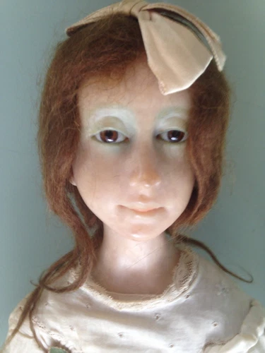 AVIGAIL ANNA BRAHMS "YOUNG GIRL" 21" FIMO ARTIST SIGNED DOLL ONE OF A KIND OOAK
