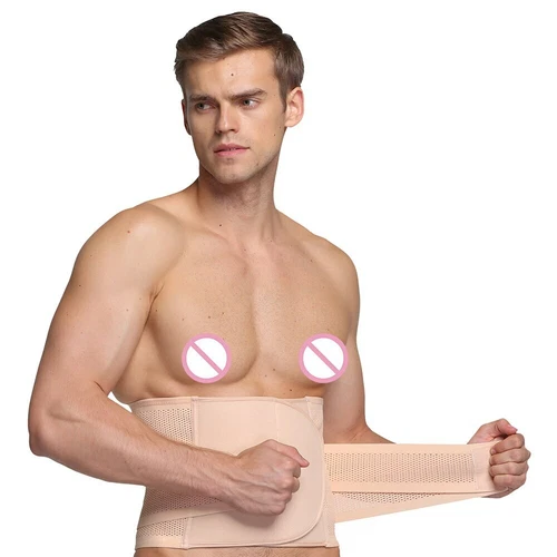 Men Waist Trainer Body Shaper Tummy Control Slimming Corset Fat Burn One Size UK