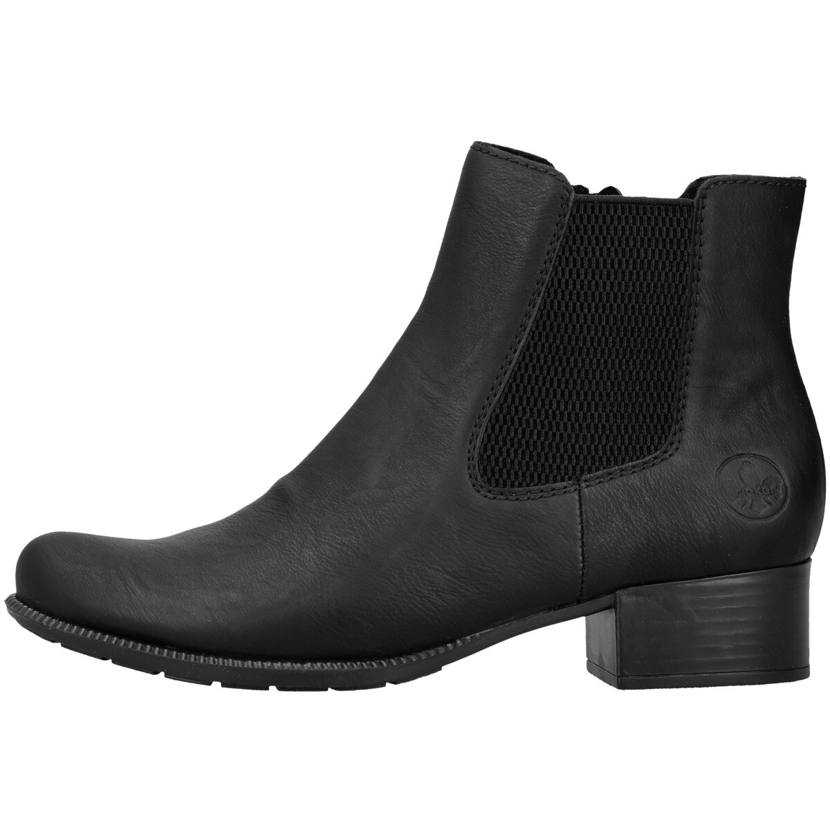 Bottes à Lacets Rieker Femme 77220 - Noir - Semelle RIRICON Confort - Tige 15cm - Synthétique