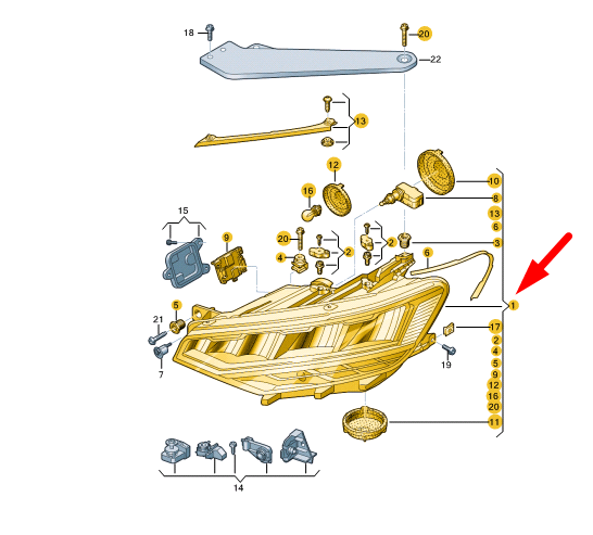Volkswagen PASSAT B8 2020 Left Front Headlight Headlamp Jur119134  