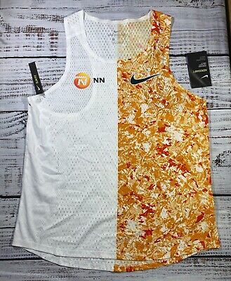 Rare Nike Aeroswift NN Running Team Track Singlet Men's M White/Orange  CU9621-10 | eBay