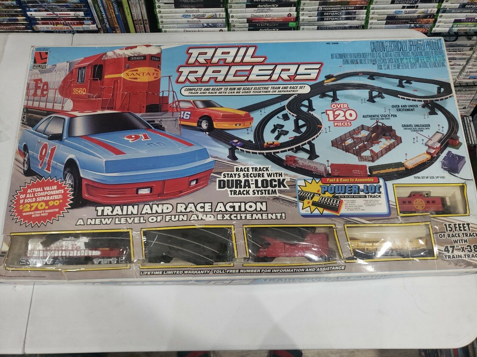 RAIL RACERS USE IN BOX COMPLETE AND READY TO RUN RARE! 🇺🇸 FREE SHIPPING 