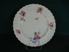 Copeland Spode Pattern Y5775 Pink Roses Blue Ribbon Bone China Luncheon Plate(s)