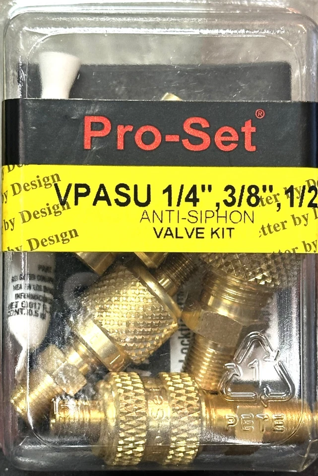 VPASU CPS Kit de Válvula Antisifón Universal 1/4" SAE, 3/8" SAE y 1/2"-20 UNF Foto 2 de 2