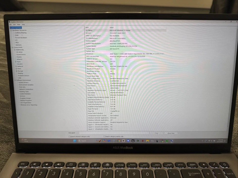 ASUS VivoBook X512DA/F512DA - AMD Ryzen 7 3700U процессор - 8GB Ram - 512 GB SSD - Изображение 4 из 4