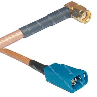 RG400 RP-SMA MALE ANGLE to Fakra Z Female RF Cable FAST-SHIP LOT