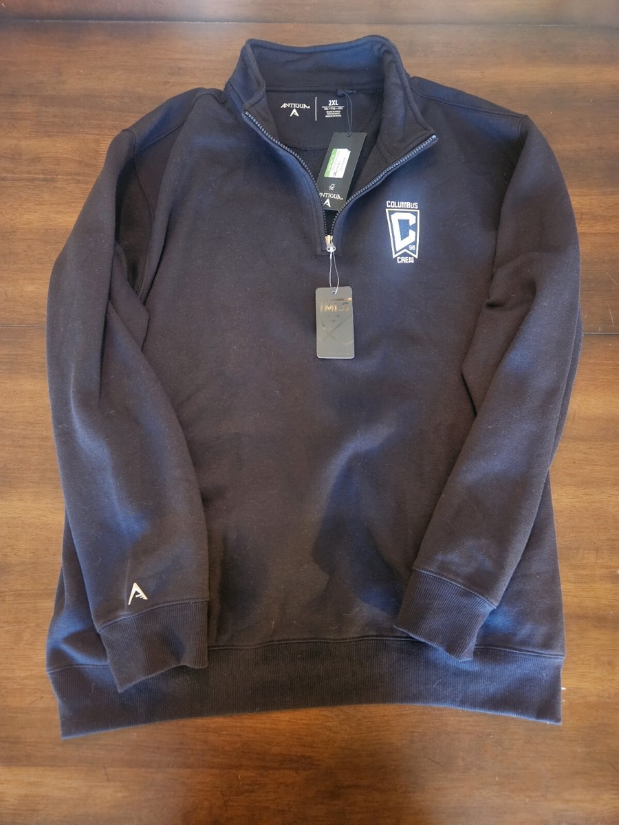 Antigua Columbus Crew Mens Black Victory Long Sleeve 1/4 Zip