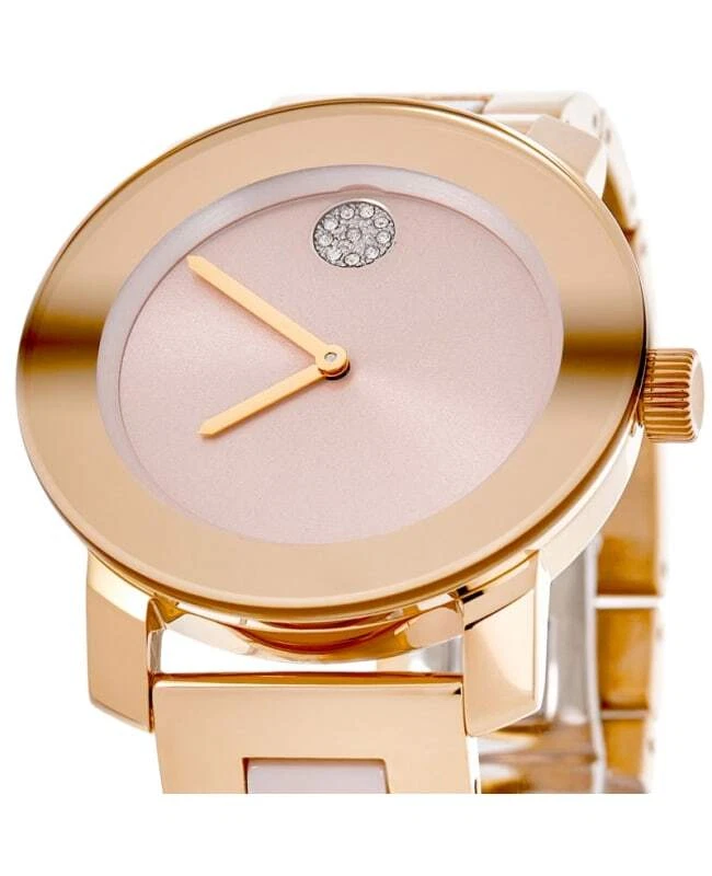 Rose gold movado watch women's cheap