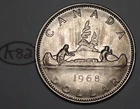 Canada 1968 Nickel Dollar Elizabeth II Canadian Voyageur $1 Lot #K82