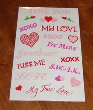 Mrs. Grossman Retired Sticker Sheet  Valentine/True Love Captions