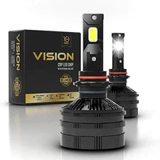 DS18 VTL9006 VISION 9006 CSP Chip LED Headlight Bulbs Hyper Luminance 6000K