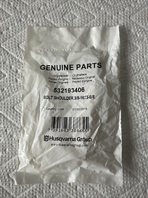 #ad 2 Pack Genuine Husqvarna 532193406 Shoulder Bolt 3 8 16X3 5 8 . $9.50