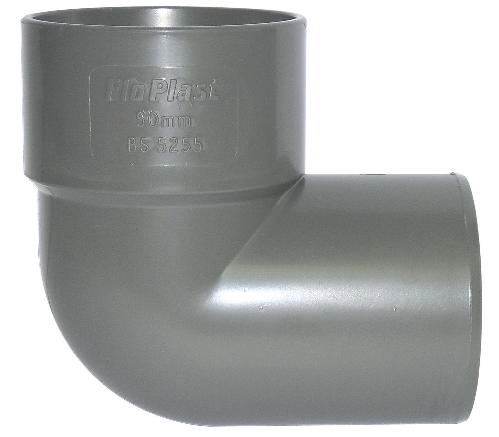 Floplast WS26GR 32mm (36mm) ABS Solvent Weld Waste - 90° Conversion Bend - Grey