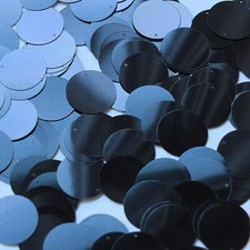 Round Sequin 20mm Top Hole Midnight Blue Metallic Paillettes. Made in USA