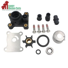 Water Pump Impeller Kit for Johnson Evinrude 9.9-15HP 1974-2007 Replaces 394711