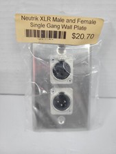 Neutrik Stainless Steel Wall Plate - One XLR Male and One XLR Female Connector