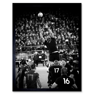 Coleman Rugby - Aufstellung der All Blacks Gerahmter Druck 30x40 cm
