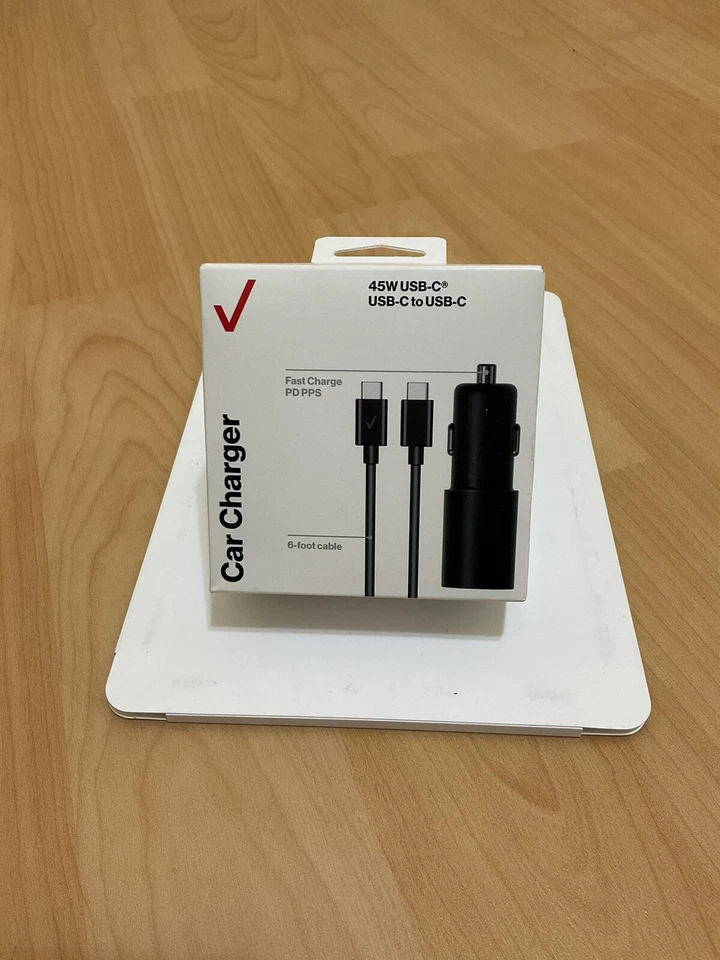 Nuevo CARGADOR DE COCHE Original Genuino Apple iPhone 15 Plus y 15 Pro Max Verizon 45W Foto 3 de 4