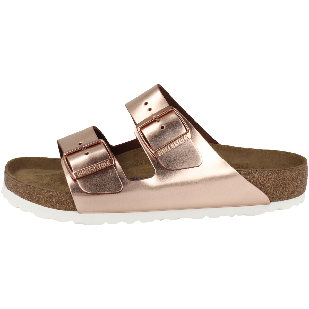 Birkenstock Arizona Cuero Liso Con Plantilla Suave Normal Sandalias Para Dama