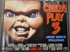 Child's Play 3 ORIG 1991 46X60 SUBWAY MOVIE POSTER JUSTIN WHALIN PERREY REEVES