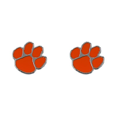 New Clemson Tigers Women's Team Logo Elise Stud Earrings. NCAA