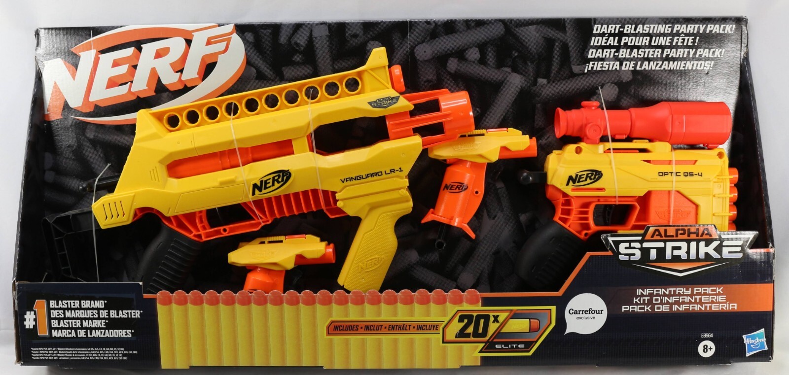 Blaster Nerf Alpha Strike Infantry à rechargement rapide incluant 20 munitions de précision
