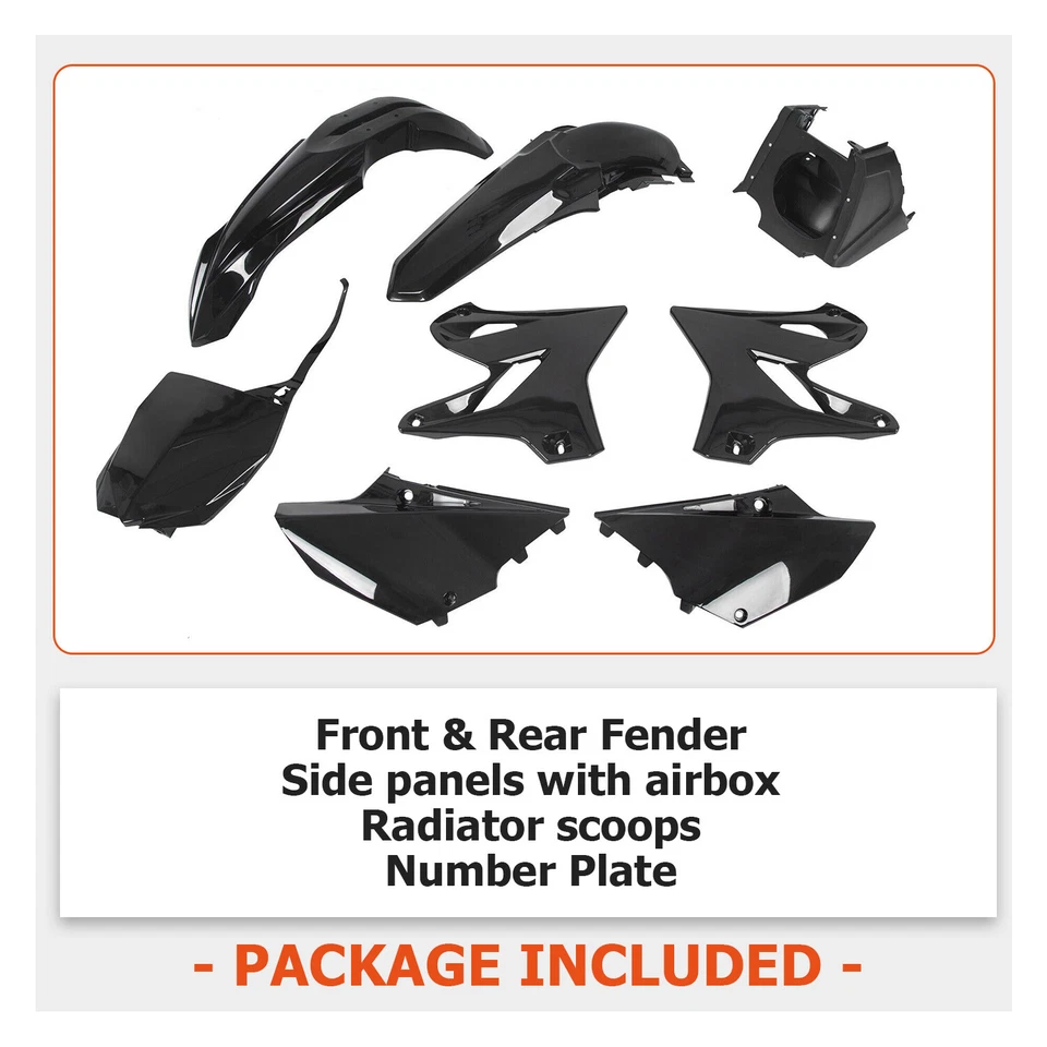 Kit de plástico estilo Restyle negro 2018 para Yamaha YZ125 YZ250 2002-2020 2014 Foto 2 de 4